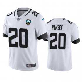 Wholesale Cheap Nike Jaguars #20 Jalen Ramsey White 25th Anniversary Vapor Limited Stitched NFL 100th Season Jersey
