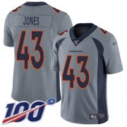 Wholesale Cheap Nike Broncos #43 Joe Jones Gray Youth Stitched NFL Limited Inverted Legend 100th Season Jersey