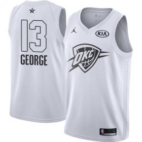 Wholesale Cheap Nike Thunder #13 Paul George White NBA Jordan Swingman 2018 All-Star Game Jersey