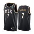 Wholesale Cheap Nike Hawks #7 Rajon Rondo Black NBA Swingman 2020-21 City Edition Jersey