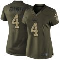 Wholesale Cheap Nike Eagles #4 Jake Elliott Green Women's Stitched NFL Limited 2015 Salute to Service Jersey