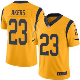 Wholesale Cheap Nike Rams #23 Cam Akers Gold Men\'s Stitched NFL Limited Rush Jersey