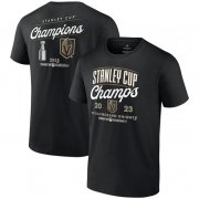Wholesale Cheap Men's Vegas Golden Knights Black 2023 Stanley Cup Champions Logo T-Shirt