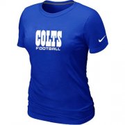 Wholesale Cheap Women's Nike Indianapolis Colts Sideline Legend Authentic Font T-Shirt Blue