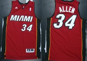 Wholesale Cheap Miami Heat #34 Ray Allen Revolution 30 Swingman Red Jersey