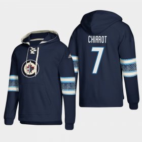 Wholesale Cheap Winnipeg Jets #7 Ben Chiarot Blue adidas Lace-Up Pullover Hoodie