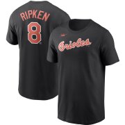 Wholesale Cheap Baltimore Orioles #8 Cal Ripken Jr. Nike Cooperstown Collection Name & Number T-Shirt Black