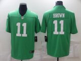 Wholesale Cheap Men's Philadelphia Eagles #11 A. J. Brown Green Vapor Untouchable Limited Stitched Jersey