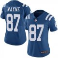 Wholesale Cheap Nike Colts #87 Reggie Wayne Royal Blue Women's Stitched NFL Limited Rush Jersey
