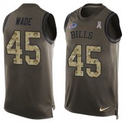 Wholesale Cheap Nike Bills #45 Christian Wade Green Men's Stitched NFL Limited Salute To Service Tank Top Jersey