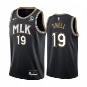 Wholesale Cheap Nike Hawks #19 Tony Snell Black NBA Swingman 2020-21 City Edition Jersey