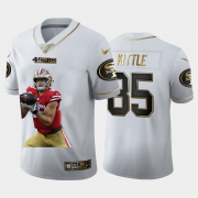 Cheap San Francisco 49ers #85 George Kittle Nike Team Hero Vapor Limited NFL 100 Jersey White Golden