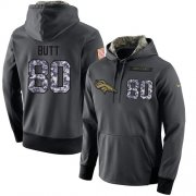 Wholesale Cheap NFL Men's Nike Denver Broncos #80 Jake Butt Stitched Black Anthracite Salute to Service Player Performance Hoodie