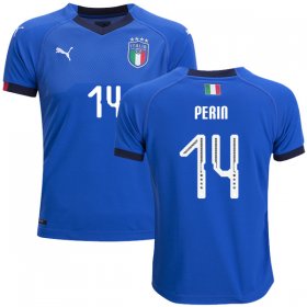 Wholesale Cheap Italy #14 Perin Home Kid Soccer Country Jersey