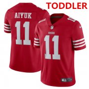 Wholesale Cheap Toddlers San Francisco 49ers #11 Brandon Aiyuk 2022 New Scarlet Vapor Untouchable Limited Stitched Football Jersey