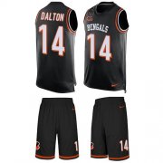 Wholesale Cheap Nike Bengals #14 Andy Dalton Black Team Color Men's Stitched NFL Limited Tank Top Suit Jersey