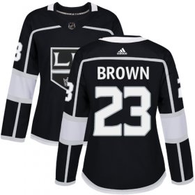 Wholesale Cheap Adidas Kings #23 Dustin Brown Black Home Authentic Women\'s Stitched NHL Jersey