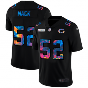 Cheap Chicago Bears #52 Khalil Mack Men\'s Nike Multi-Color Black 2020 NFL Crucial Catch Vapor Untouchable Limited Jersey