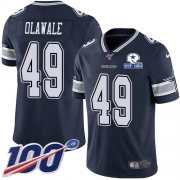 Wholesale Cheap Nike Cowboys #49 Jamize Olawale Navy Blue Team Color Men's Stitched With Established In 1960 Patch NFL 100th Season Vapor Untouchable Limited Jersey