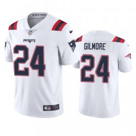 Wholesale Cheap New England Patriots #24 Stephon Gilmore Men\'s Nike White 2020 Vapor Limited Jersey
