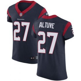 Wholesale Cheap Nike Texans #27 Jose Altuve Navy Blue Team Color Men\'s Stitched NFL Vapor Untouchable Elite Jersey