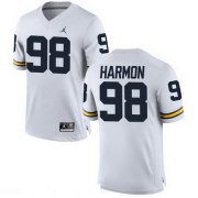 Wholesale Cheap Men's Michigan Wolverines #98 Tom Harmon Retired White Stitched College Football Brand Jordan NCAA Jersey