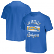 Wholesale Cheap Men's Los Angeles Chargers Light Blue x Darius Rucker Collection Stripe T-Shirt