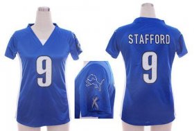 Wholesale Cheap Nike Lions #9 Matthew Stafford Light Blue Team Color Draft Him Name & Number Top Women\'s Stitched NFL Elite Jersey