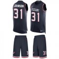 Wholesale Cheap Nike Texans #31 David Johnson Navy Blue Team Color Men's Stitched NFL Limited Tank Top Suit Jersey