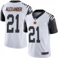 Wholesale Cheap Nike Bengals #21 Mackensie Alexander White Men's Stitched NFL Limited Rush Jersey