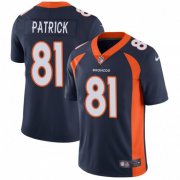 Wholesale Cheap Nike Broncos #81 Tim Patrick Navy Blue Alternate Men's Stitched NFL Vapor Untouchable Limited Jersey