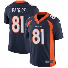Wholesale Cheap Nike Broncos #81 Tim Patrick Navy Blue Alternate Men\'s Stitched NFL Vapor Untouchable Limited Jersey