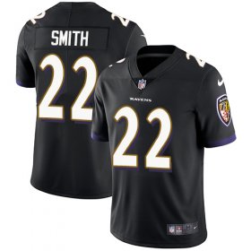 Wholesale Cheap Nike Ravens #22 Jimmy Smith Black Alternate Men\'s Stitched NFL Vapor Untouchable Limited Jersey