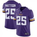 Wholesale Cheap Nike Vikings #25 Alexander Mattison Purple Team Color Men's Stitched NFL Vapor Untouchable Limited Jersey