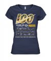 Wholesale Cheap Green Bay Packers 100 Seasons Memories Women's T-Shirt Navy