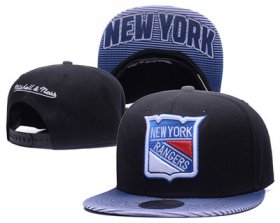 Wholesale Cheap NHL New York Rangers Team Logo Black Mitchell & Ness Adjustable Hat