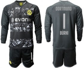 Wholesale Cheap Dortmund #1 Burki Away Long Sleeves Soccer Club Jersey