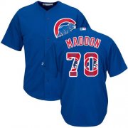 Wholesale Cheap Cubs #70 Joe Maddon Blue Team Logo Fashion Stitched MLB Jersey