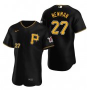 Wholesale Cheap Men's Pittsburgh Pirates #27 Kevin Newman Black Flex Base Stitched MLB Jersey
