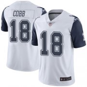 Wholesale Cheap Nike Cowboys #18 Randall Cobb White Men's Stitched NFL Limited Rush Jersey