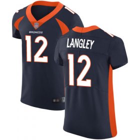 Wholesale Cheap Nike Broncos #12 Brendan Langley Navy Blue Alternate Men\'s Stitched NFL Vapor Untouchable Elite Jersey