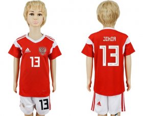 Wholesale Cheap Russia #13 Jikia Home Kid Soccer Country Jersey