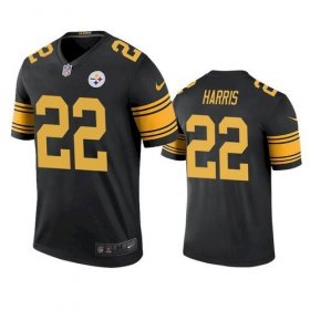 Wholesale Cheap Men\'s Pittsburgh Steelers #22 Najee Harris Black Color Rush Limited Jersey