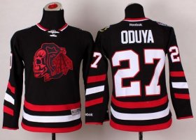 Wholesale Cheap Blackhawks #27 Johnny Oduya Black(Red Skull) 2014 Stadium Series Stitched Youth NHL Jersey