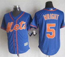 Wholesale Cheap Mets #5 David Wright Blue Alternate Home New Cool Base Stitched MLB Jersey