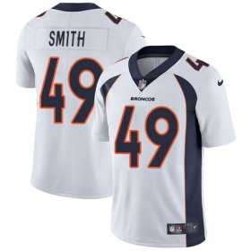 Wholesale Cheap Nike Broncos #49 Dennis Smith White Men\'s Stitched NFL Vapor Untouchable Limited Jersey