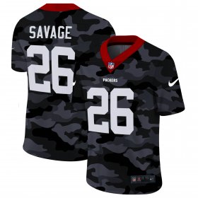 Cheap Green Bay Packers #26 Darnell Savage Jr. Men\'s Nike 2020 Black CAMO Vapor Untouchable Limited Stitched NFL Jersey