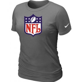 Wholesale Cheap Women\'s Nike NFL Logo NFL T-Shirt Light Dark Grey