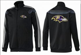 Wholesale Cheap NFL Baltimore Ravens Team Logo Jacket Black_3