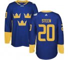Wholesale Cheap Team Sweden #20 Alexander Steen Blue 2016 World Cup Stitched NHL Jersey